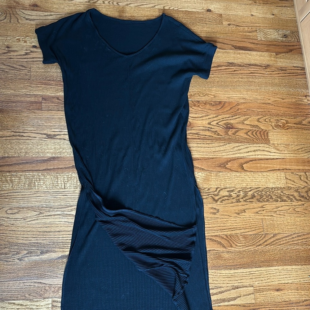 Hackwith Design House split hem ribbed lounge dress